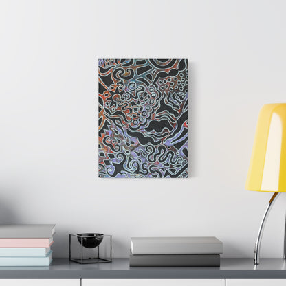 Delores© by Brandy Young - Abstract Black Pour Canvas Art — Stretched Matte Wall Decor