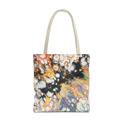 Abstract Fluid Art Tote Bag - Fire Clouds© by Brandy Young – Colorful Marble Splash All-Over Print