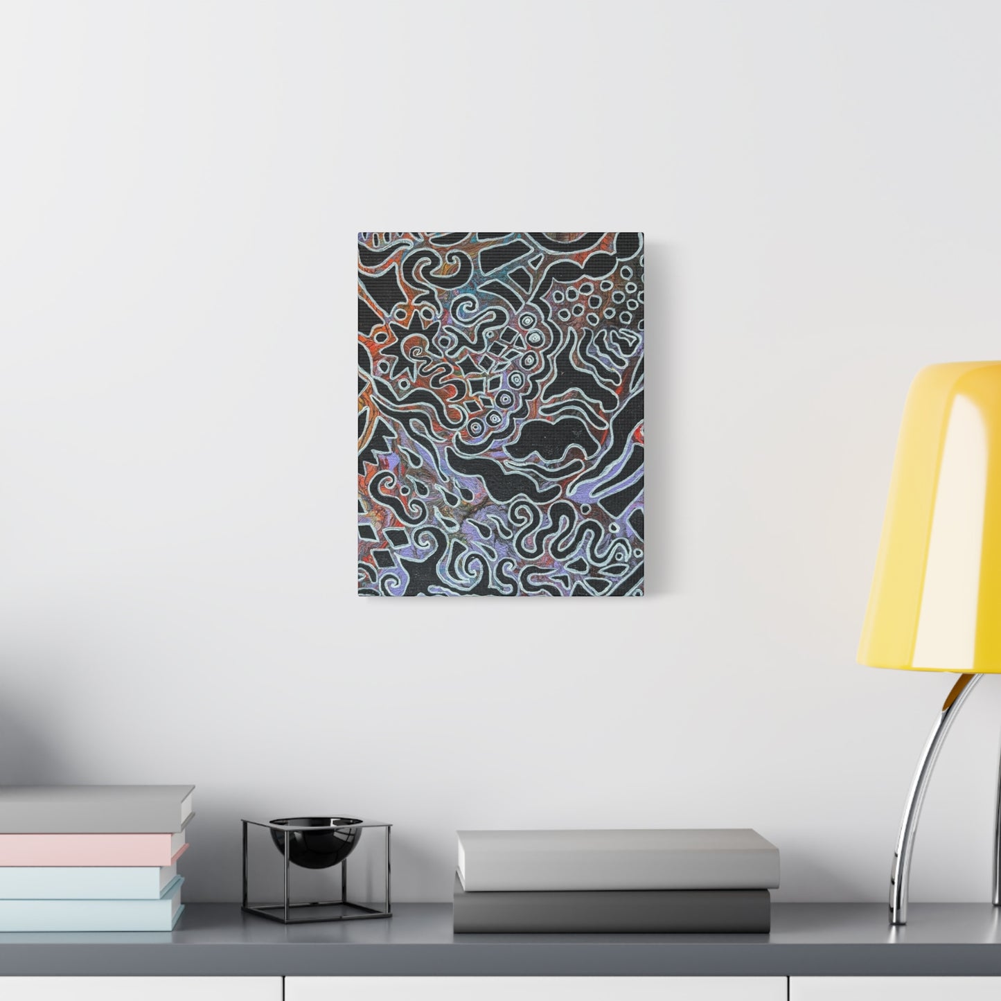 Delores© by Brandy Young - Abstract Black Pour Canvas Art — Stretched Matte Wall Decor