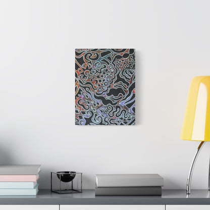Delores© by Brandy Young - Abstract Black Pour Canvas Art — Stretched Matte Wall Decor