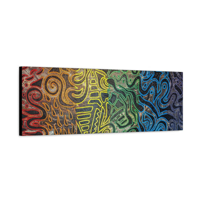 Gabriella© by Brandy Young - Abstract Rainbow Doodle Matte Canvas Wall Art — Stretched 1.25"