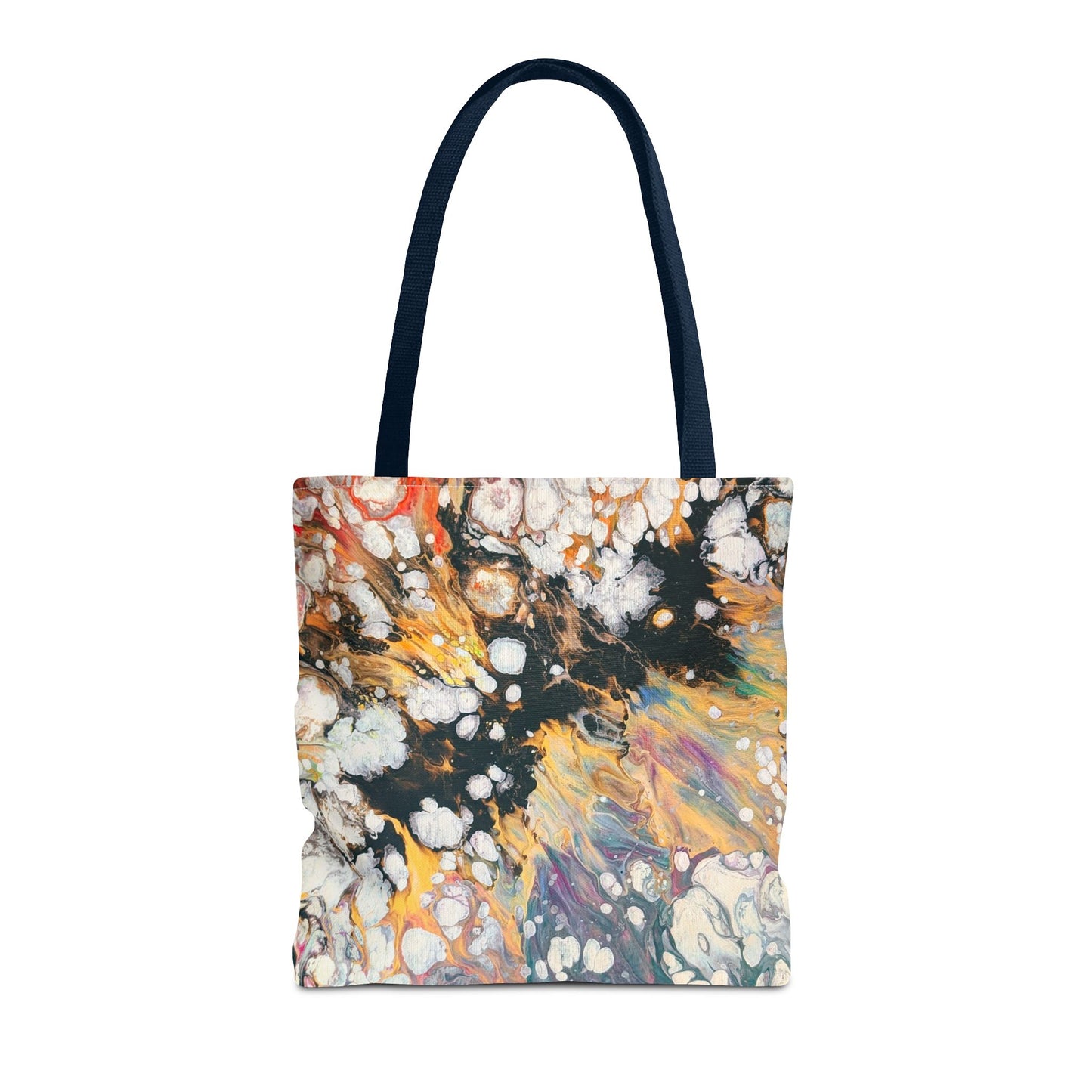 Abstract Fluid Art Tote Bag - Fire Clouds© by Brandy Young – Colorful Marble Splash All-Over Print