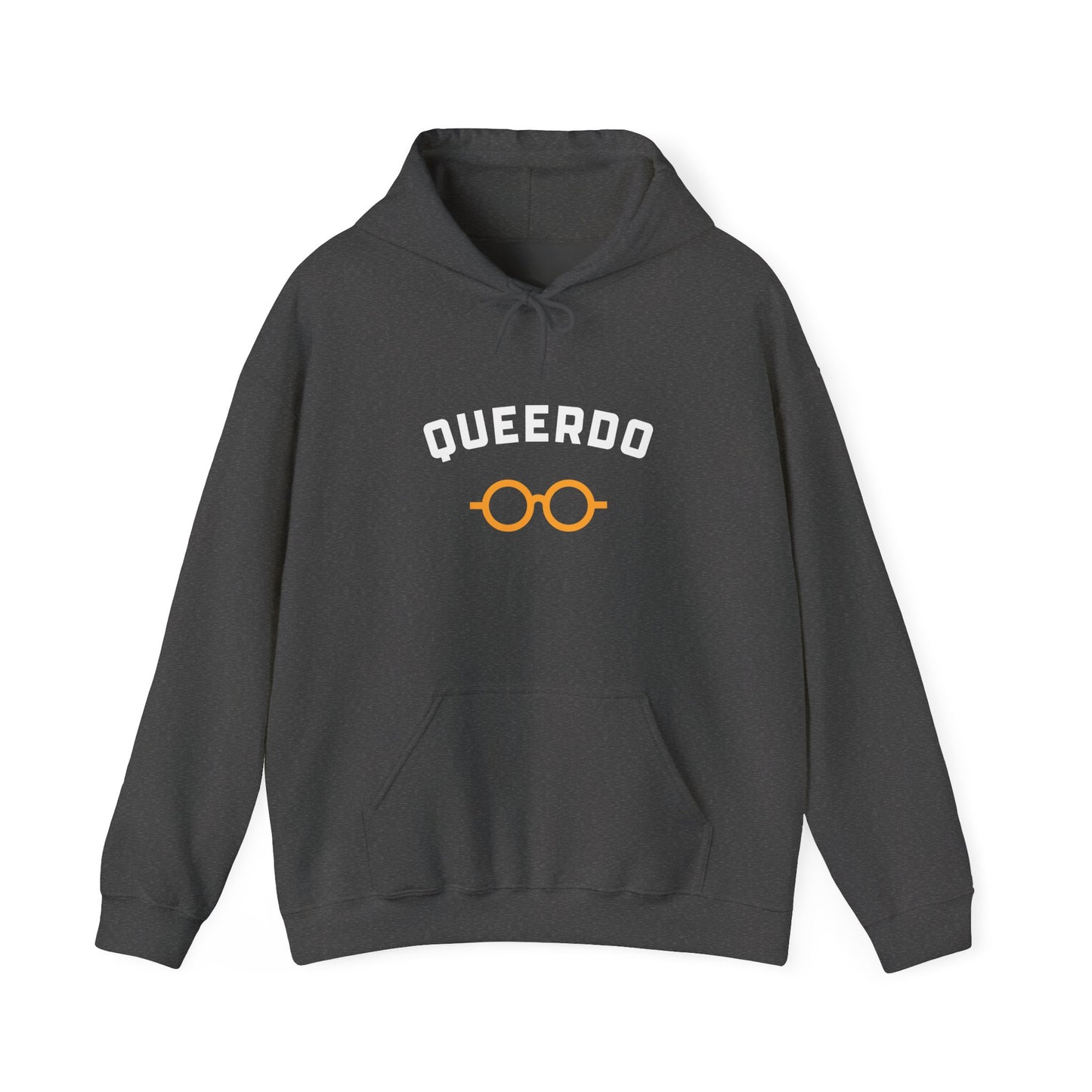 Queerdo Hoodie — Funny LGBTQ+ Pride Sweatshirt with Glasses Graphic
