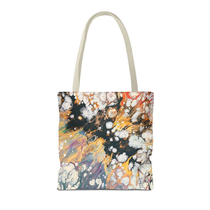 Abstract Fluid Art Tote Bag - Fire Clouds© by Brandy Young – Colorful Marble Splash All-Over Print