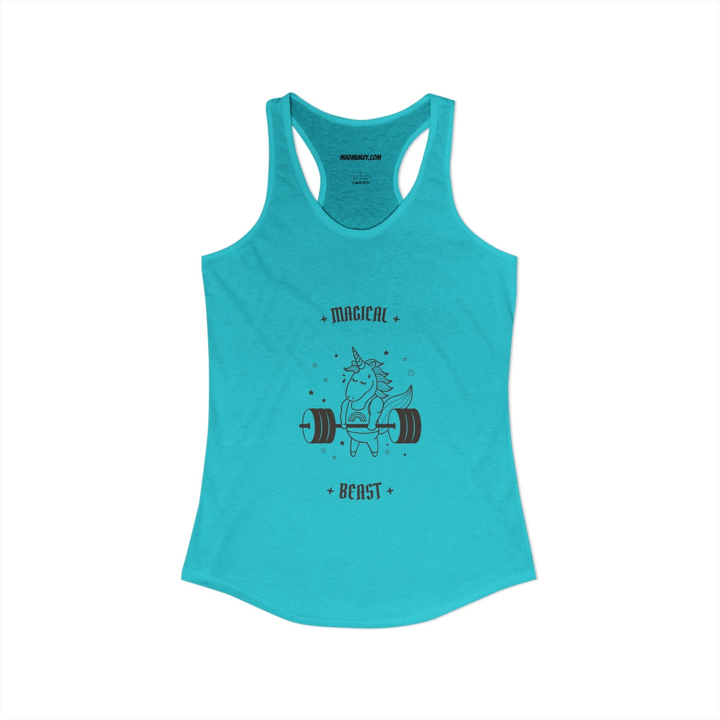 Magical Beast Racerback Tank - Unicorn Lifting Weights - Gym Gear