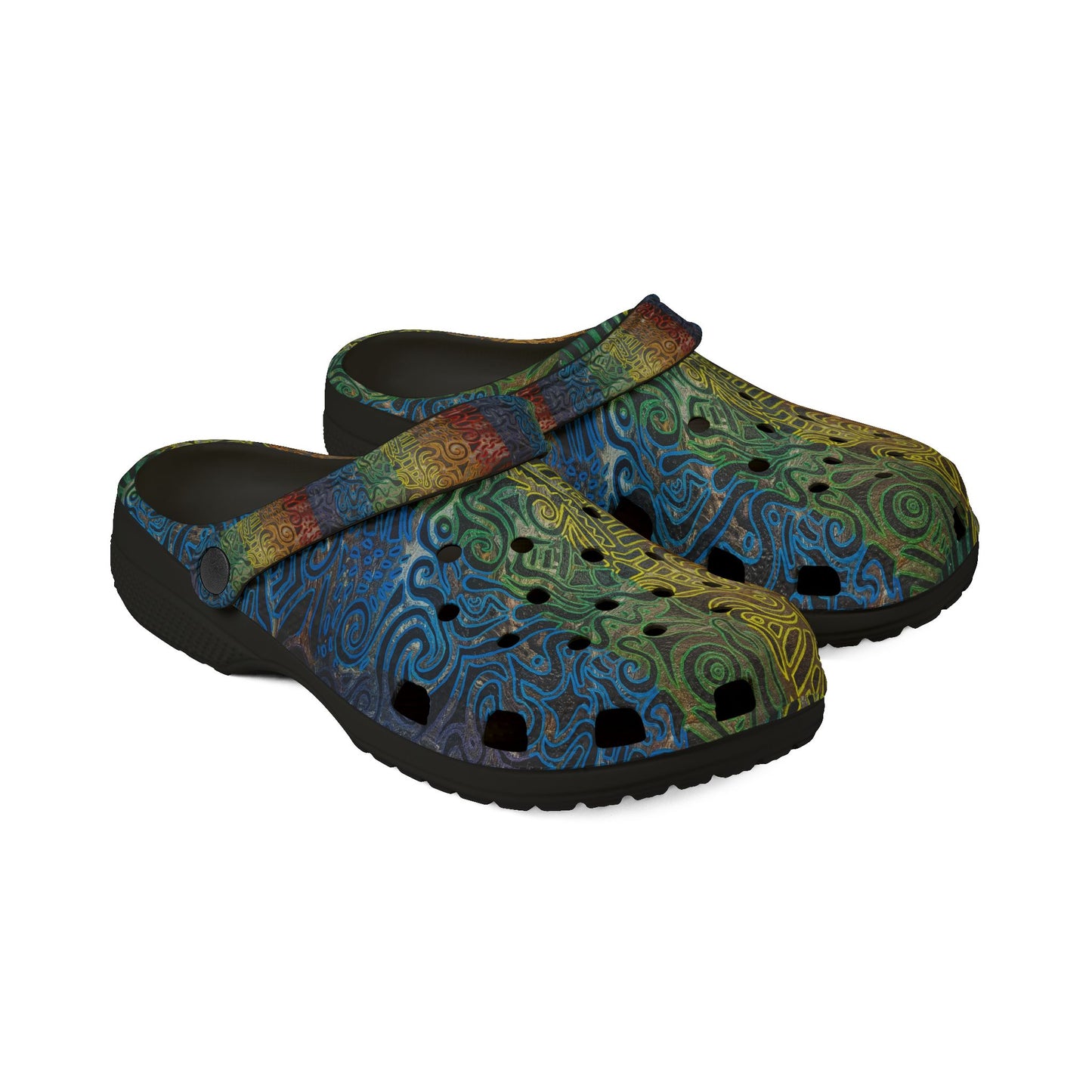 Rainbow Tribal Pattern Clogs