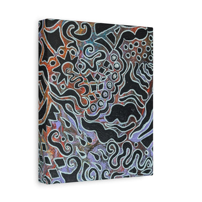 Delores© by Brandy Young - Abstract Black Pour Canvas Art — Stretched Matte Wall Decor