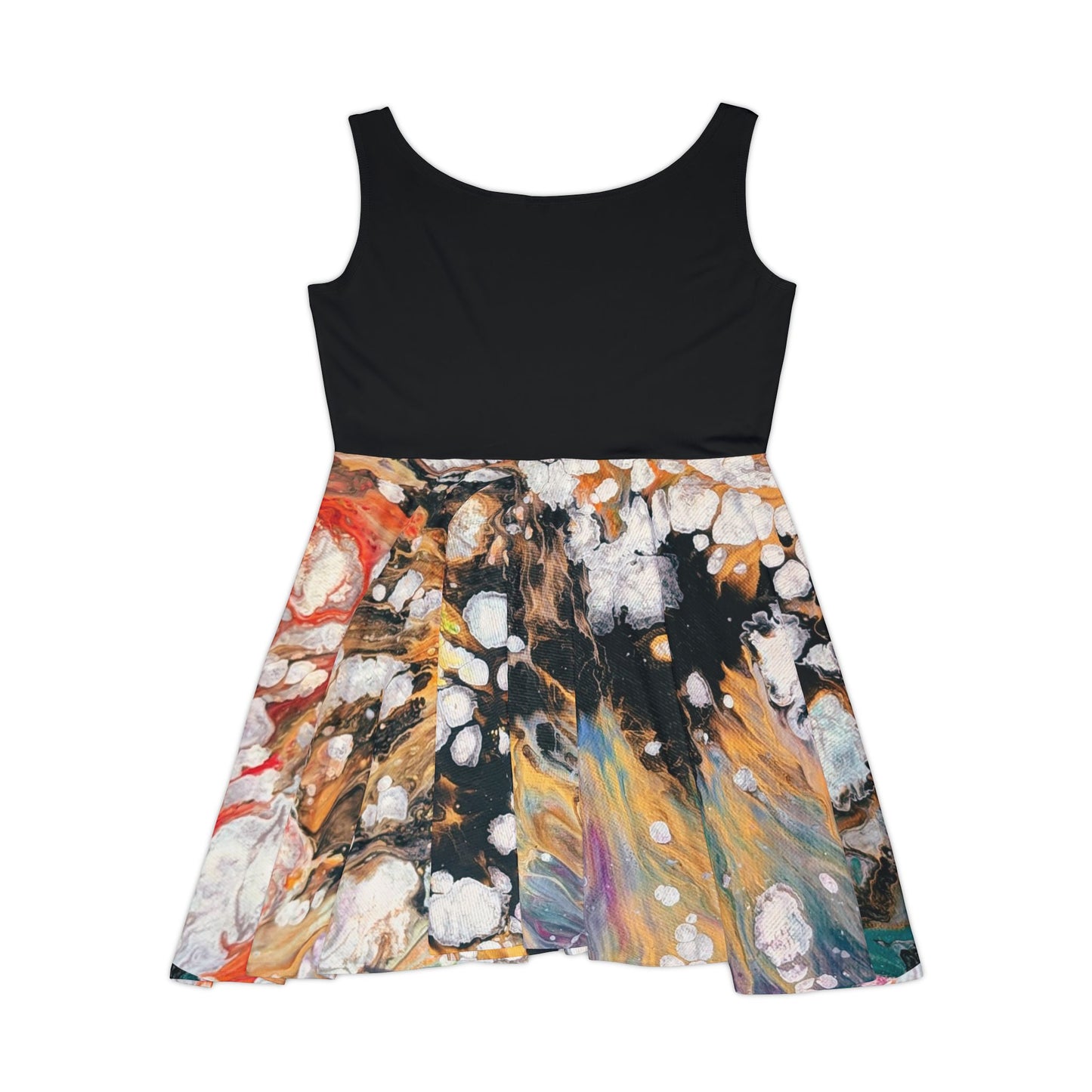 Abstract Marble Skater Dress - Fire Clouds© by Brandy Young - Colorful Fluid Art AOP