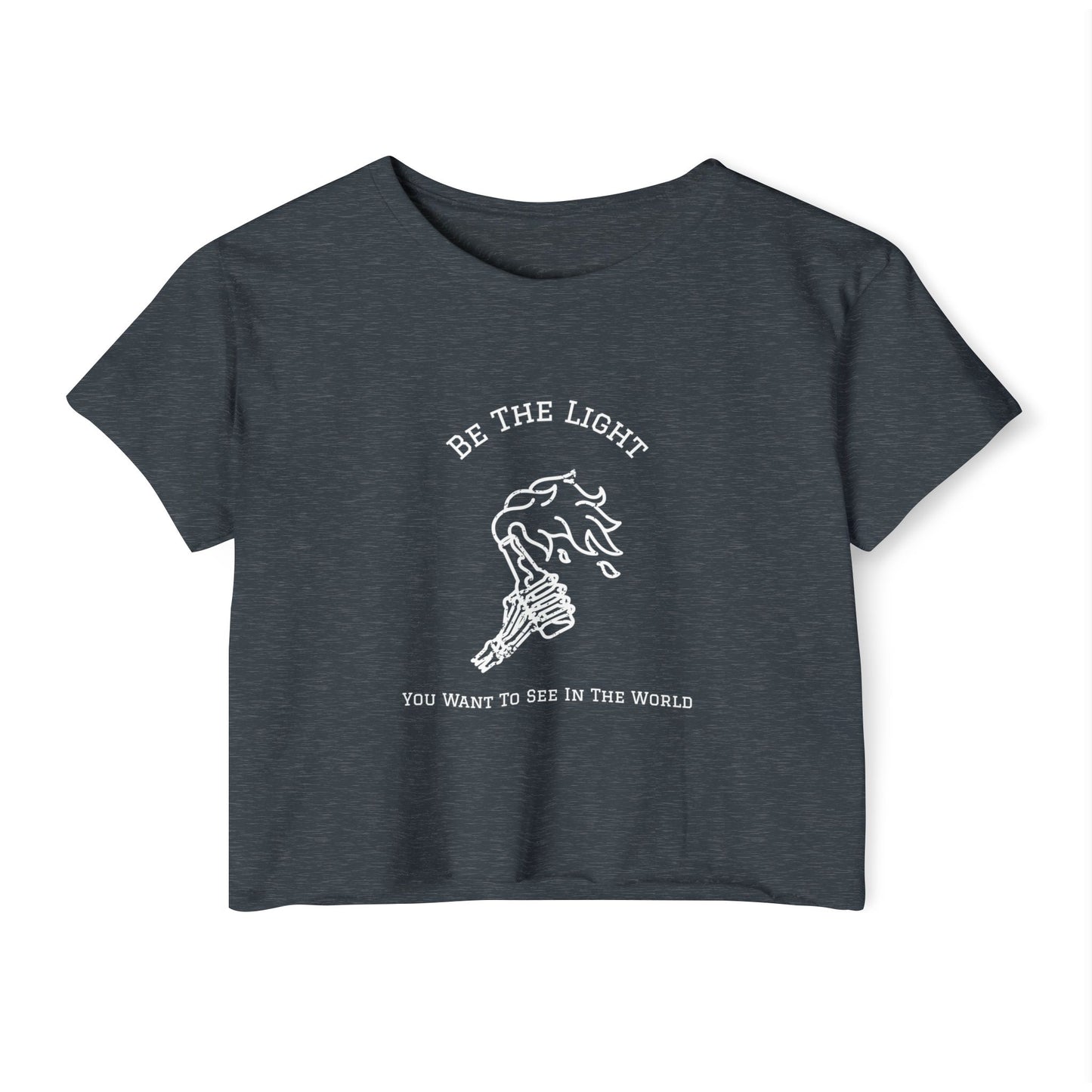 Be the Light You Want To See In The World - Moltov Cocktail - Protest Crop Top — Women’s Boho Graphic Crop Tee