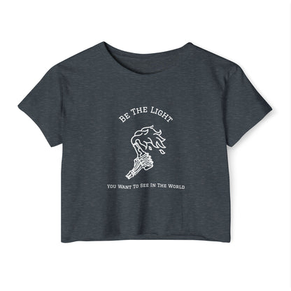 Be the Light You Want To See In The World - Moltov Cocktail - Protest Crop Top — Women’s Boho Graphic Crop Tee