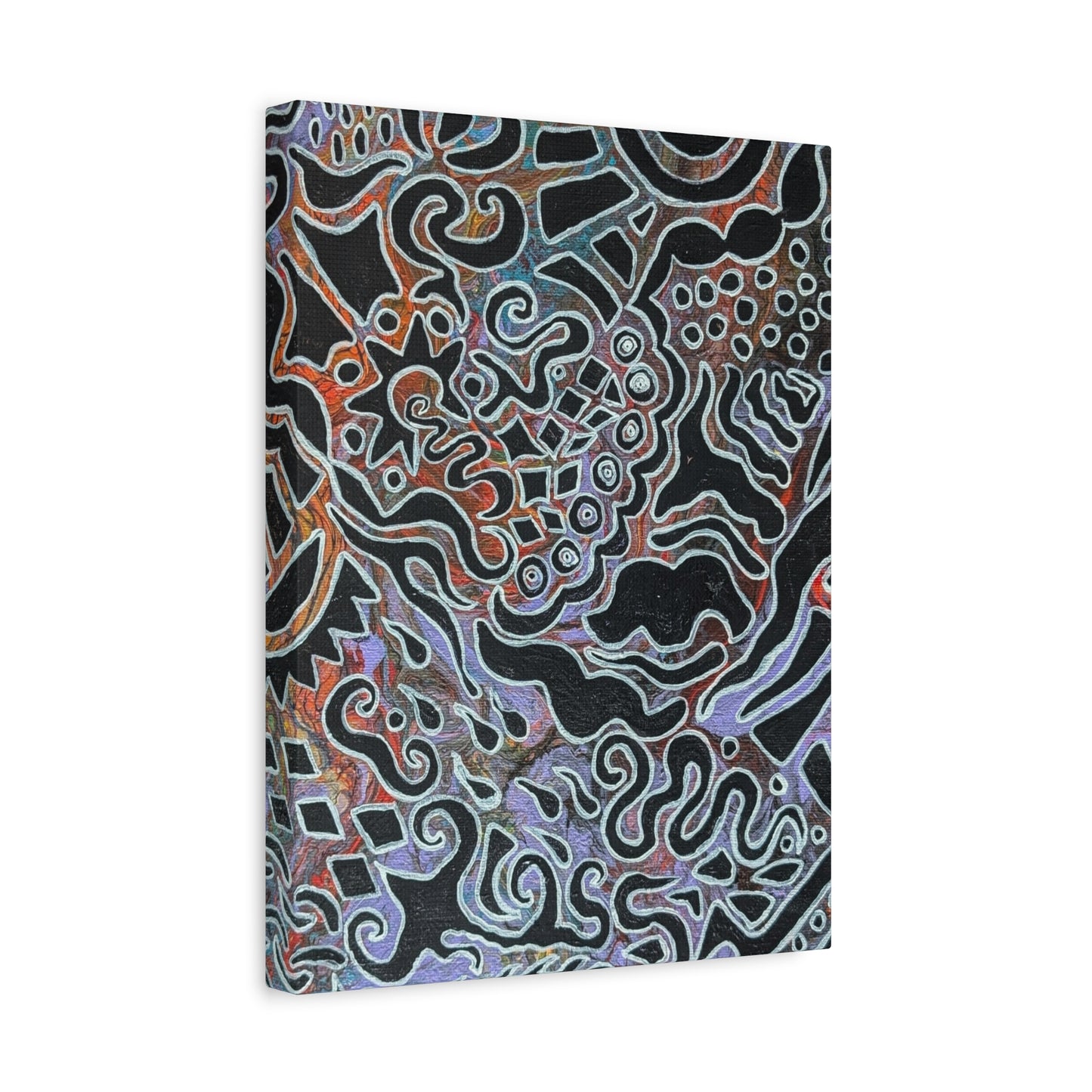 Delores© by Brandy Young - Abstract Black Pour Canvas Art — Stretched Matte Wall Decor