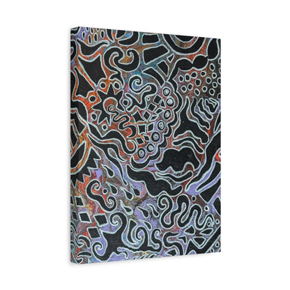 Delores© by Brandy Young - Abstract Black Pour Canvas Art — Stretched Matte Wall Decor