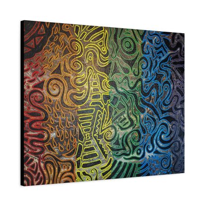Gabriella© by Brandy Young - Abstract Rainbow Doodle Matte Canvas Wall Art — Stretched 1.25"