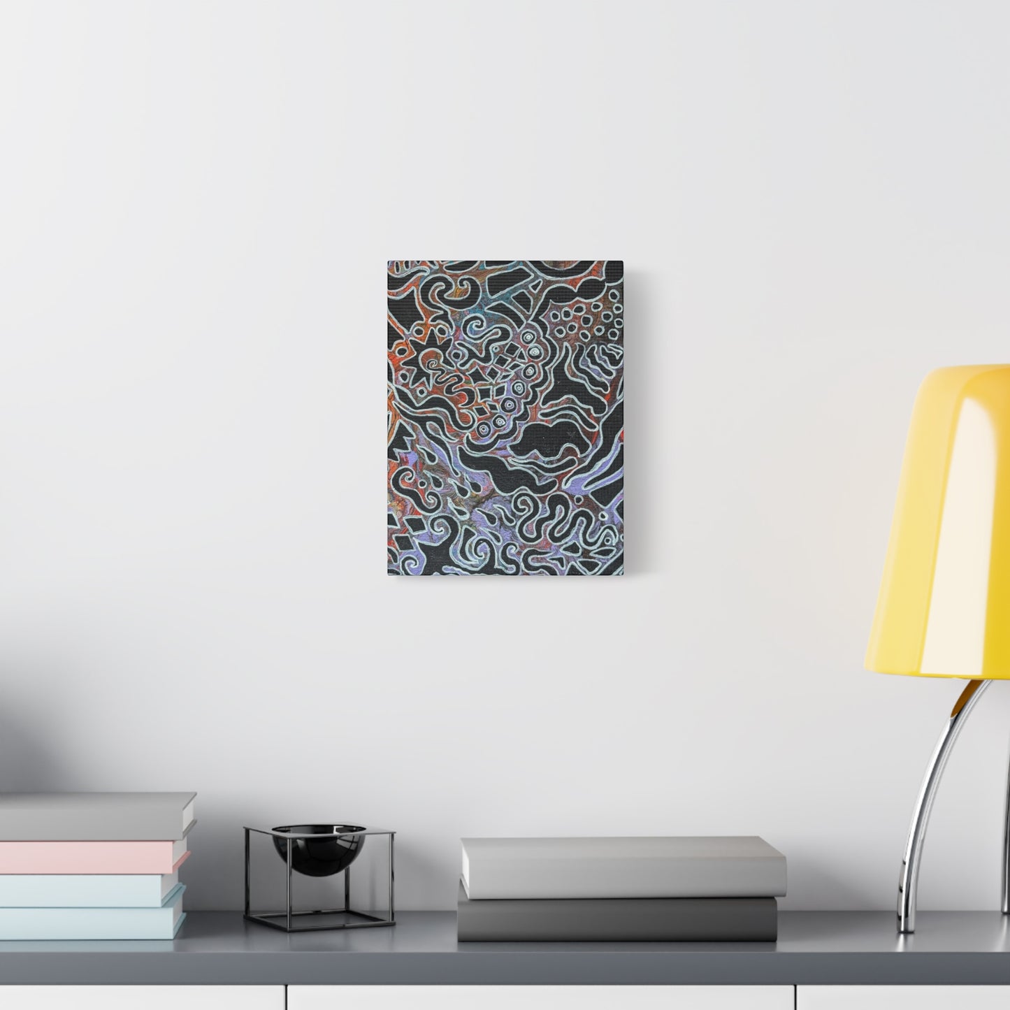 Delores© by Brandy Young - Abstract Black Pour Canvas Art — Stretched Matte Wall Decor