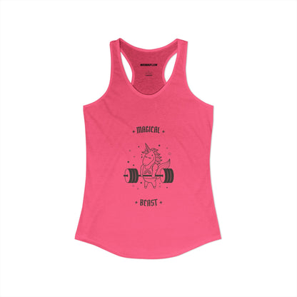 Magical Beast Racerback Tank - Unicorn Lifting Weights - Gym Gear