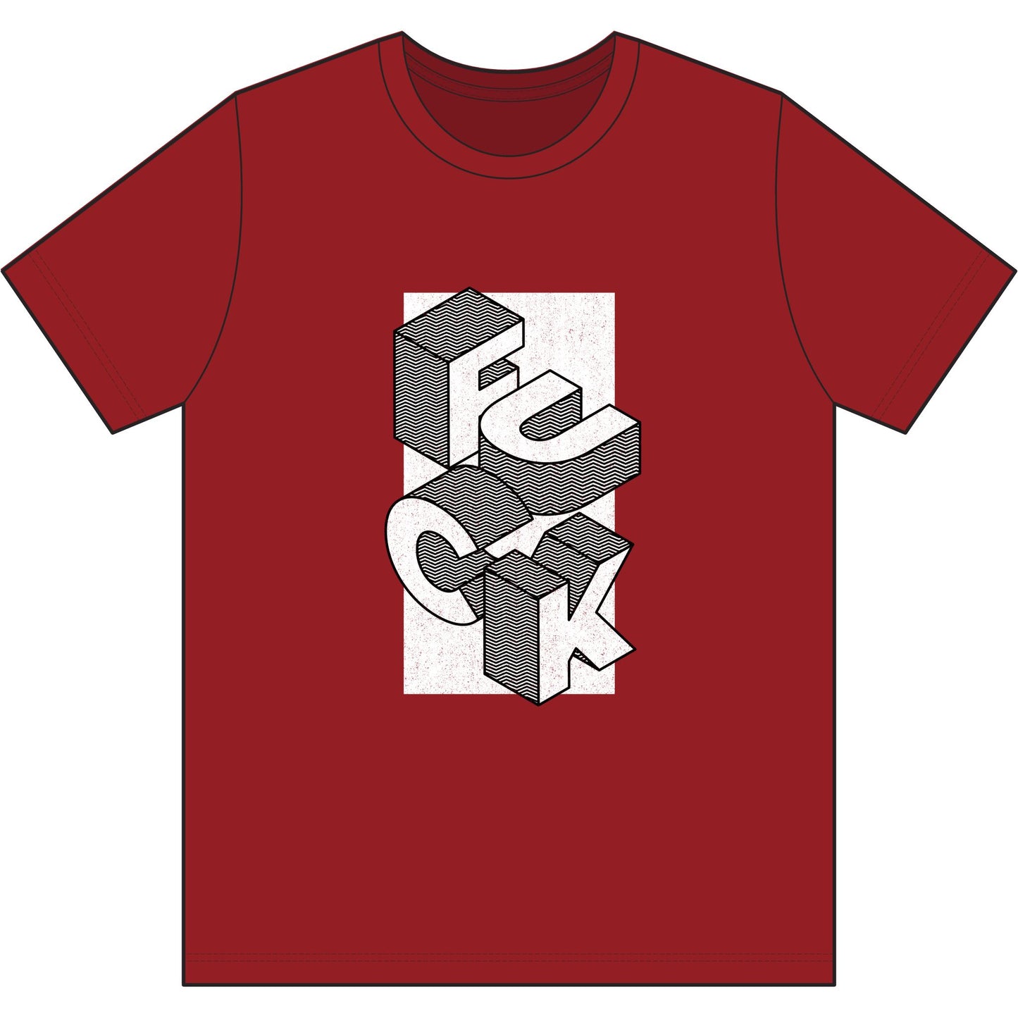 F*ck Block Letter Recycled Tee — Olive Graphic Streetwear Tee