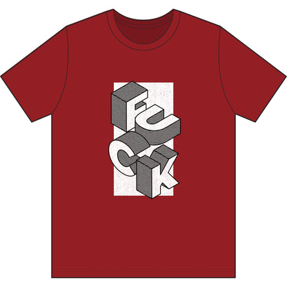 F*ck Block Letter Recycled Tee — Olive Graphic Streetwear Tee