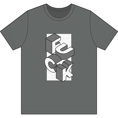 F*ck Block Letter Recycled Tee — Olive Graphic Streetwear Tee
