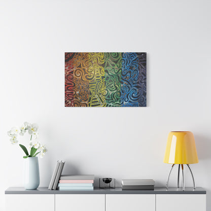 Gabriella© by Brandy Young - Abstract Rainbow Doodle Matte Canvas Wall Art — Stretched 1.25"