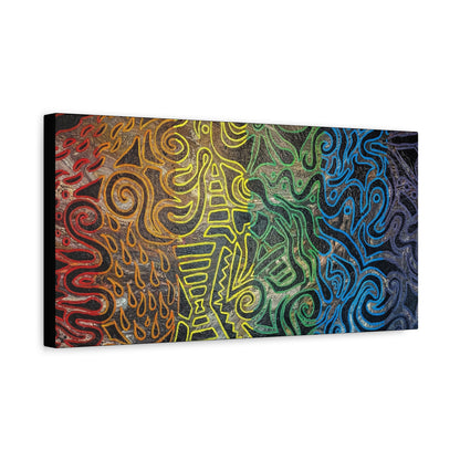 Gabriella© by Brandy Young - Abstract Rainbow Doodle Matte Canvas Wall Art — Stretched 1.25"