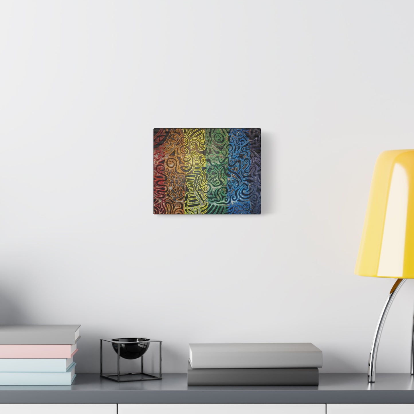Gabriella© by Brandy Young - Abstract Rainbow Doodle Matte Canvas Wall Art — Stretched 1.25"