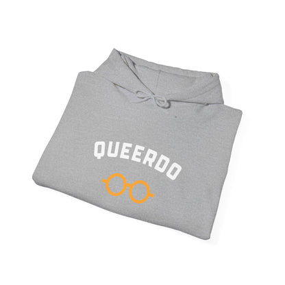 Queerdo Hoodie — Funny LGBTQ+ Pride Sweatshirt with Glasses Graphic
