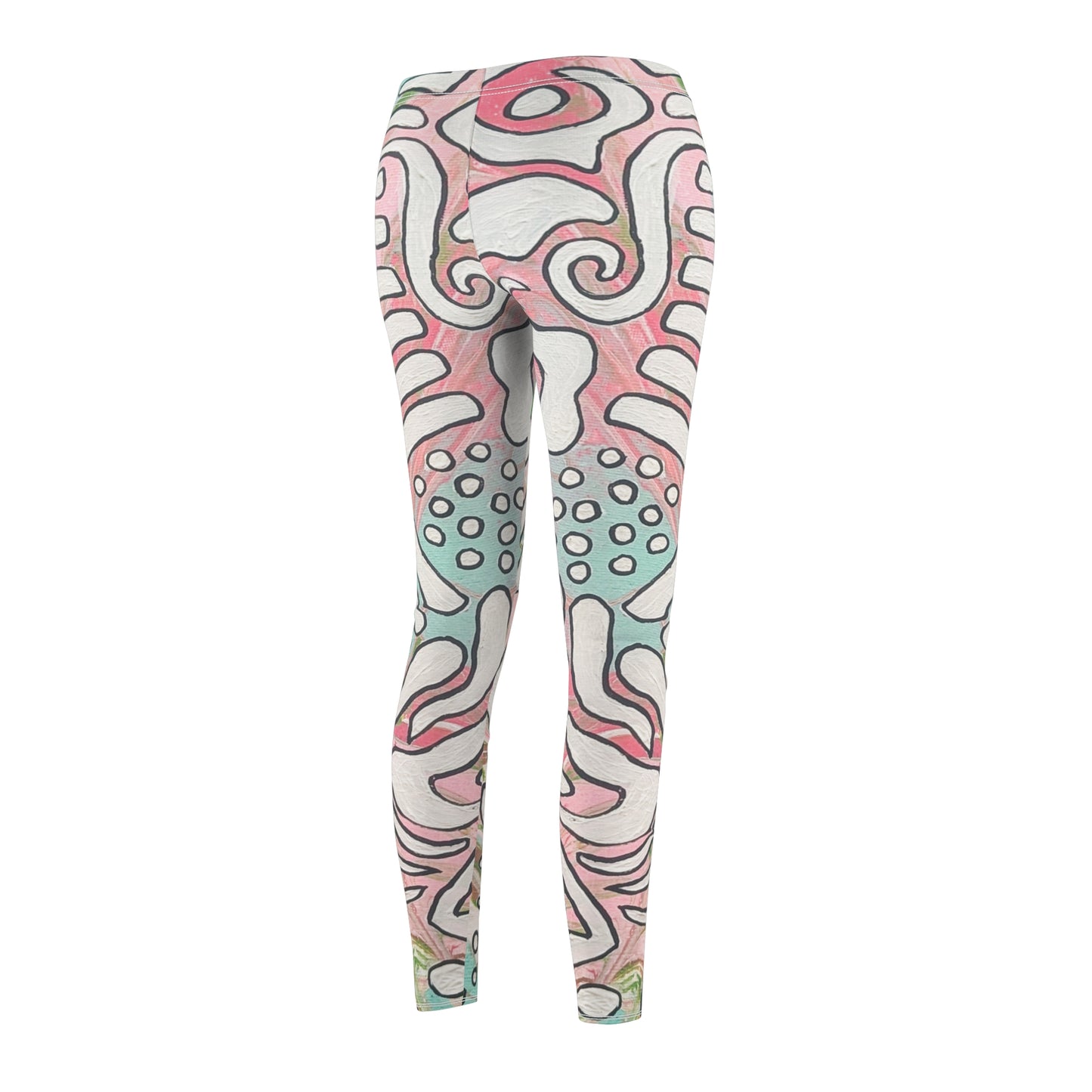 Abstract Pastel Doodle Leggings - Lisa© by Brandy Young — Women's Casual AOP Yoga & Everyday Wear