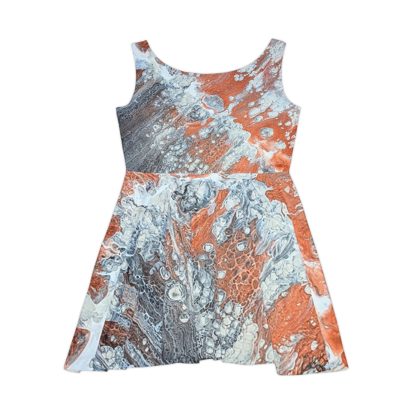 Abstract Bronze Marble Skater Dress - Diane© by Brandy Young  — Fluid Art All-Over Print