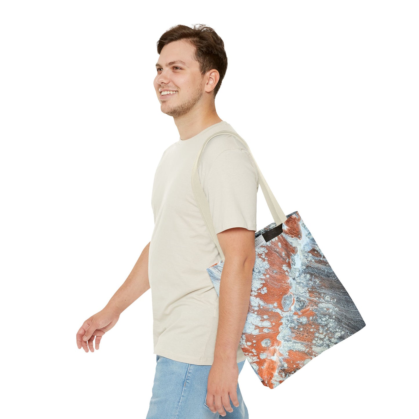 Marbled Copper Wave Tote Bag - Diane© by Brandy Young