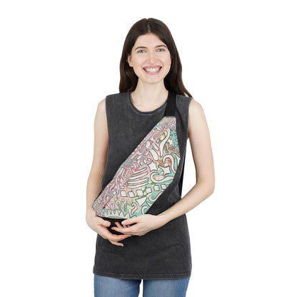 Pastel Abstract Pattern Fanny Pack - Lisa© by Brandy Young— Large Hip Bag for Festivals & Travel