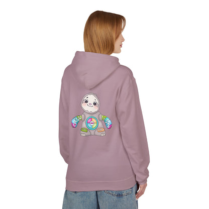 Cute Baby Sloth Hoodie with Colorful Toy Chest Graphic — Cozy Casual Pullover