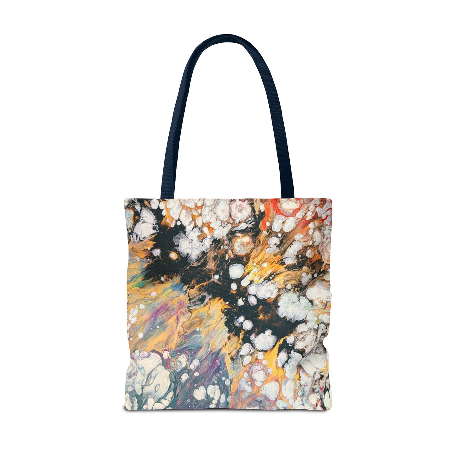 Abstract Fluid Art Tote Bag - Fire Clouds© by Brandy Young – Colorful Marble Splash All-Over Print