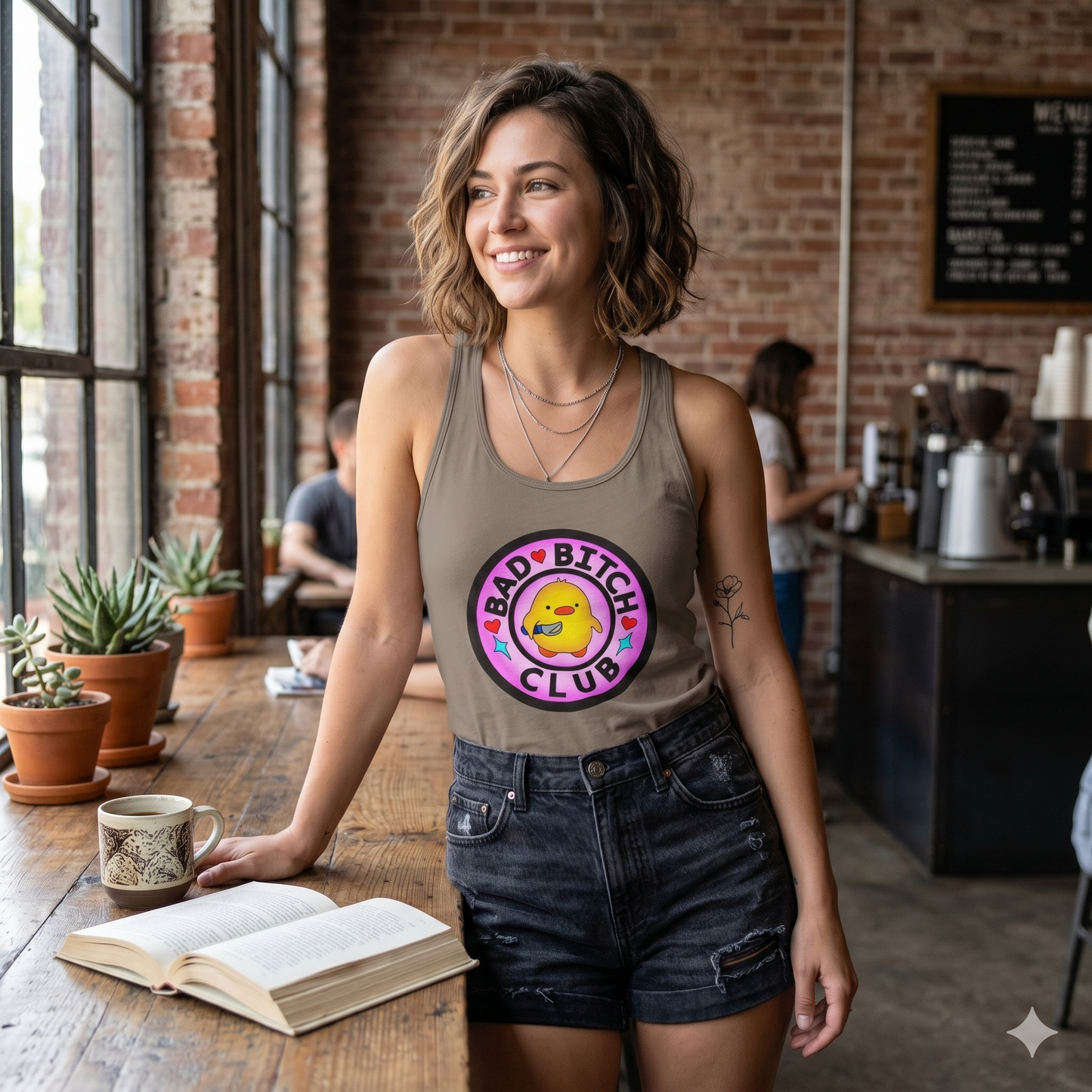Bad Bitches Club - Duckling Getting Stabby - Women's Ideal Racerback Tank