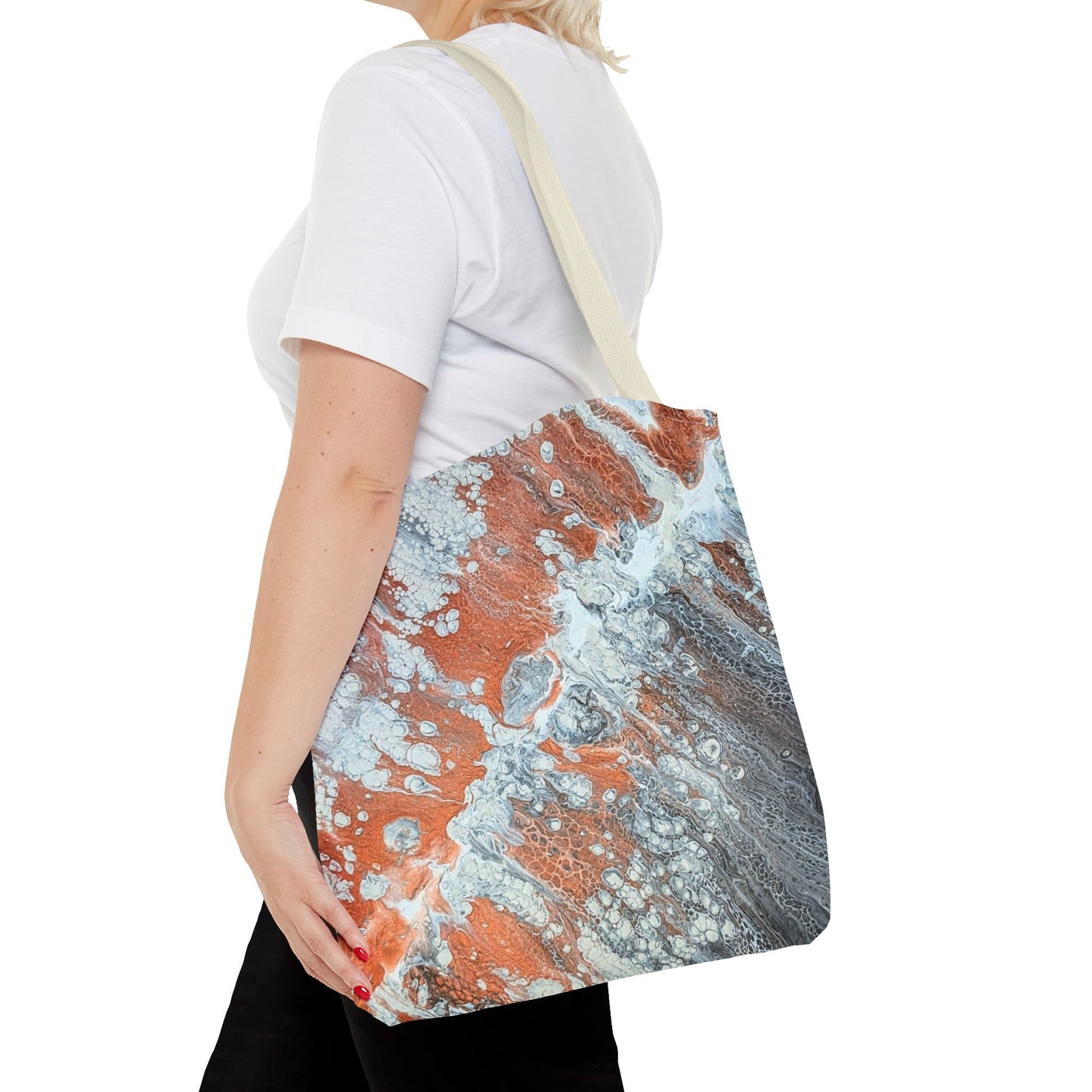 Marbled Copper Wave Tote Bag - Diane© by Brandy Young
