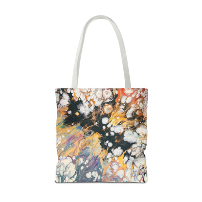 Abstract Fluid Art Tote Bag - Fire Clouds© by Brandy Young – Colorful Marble Splash All-Over Print