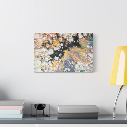 Fire Clouds© by Brandy Young - Abstract Fluid Art Canvas Print – Colorful Marble Swirl Matte Stretched Wall Art