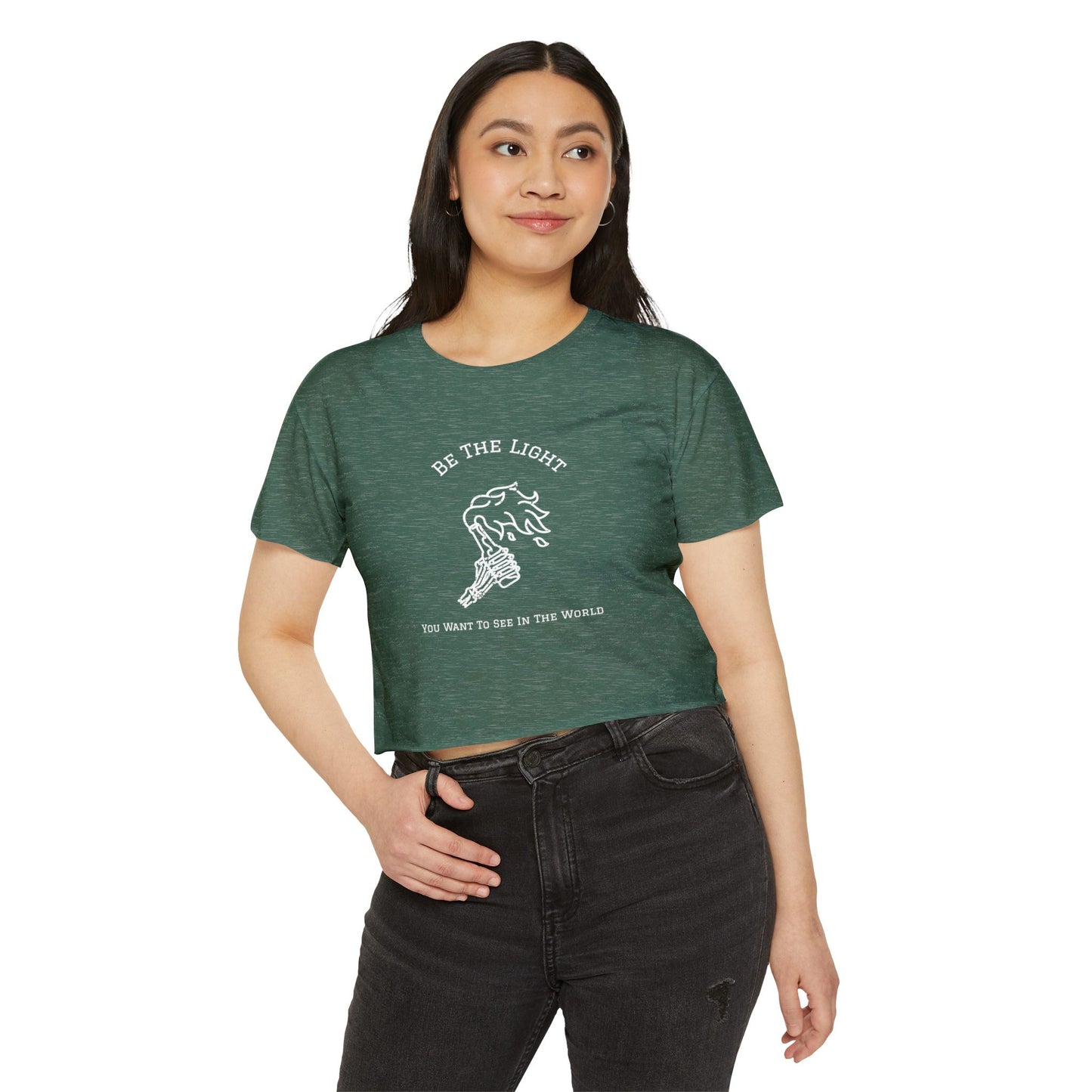 Be the Light You Want To See In The World - Moltov Cocktail - Protest Crop Top — Women’s Boho Graphic Crop Tee