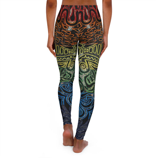 Gabriella© by Brandy Young Bohemian Rainbow Tribal Leggings