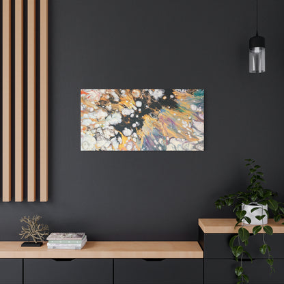 Fire Clouds© by Brandy Young - Abstract Fluid Art Canvas Print – Colorful Marble Swirl Matte Stretched Wall Art