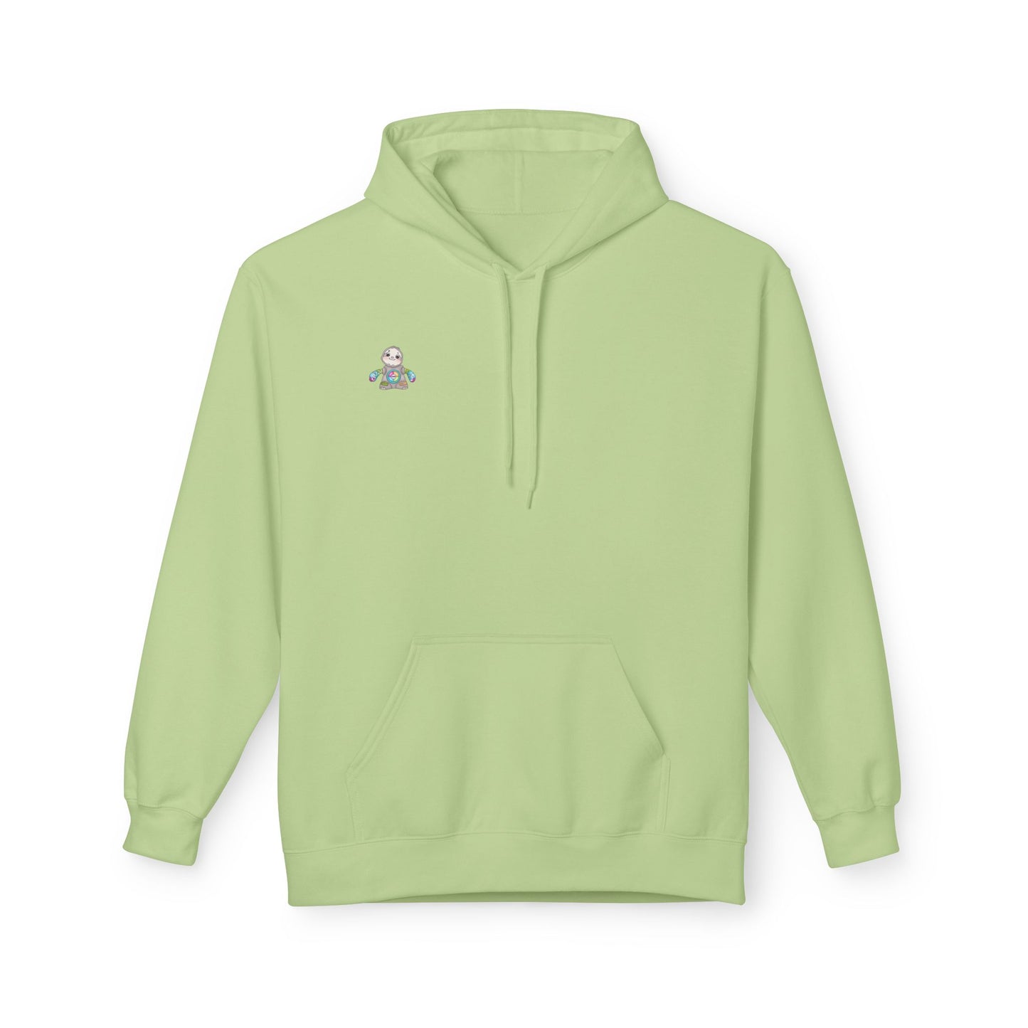 Cute Baby Sloth Hoodie with Colorful Toy Chest Graphic — Cozy Casual Pullover