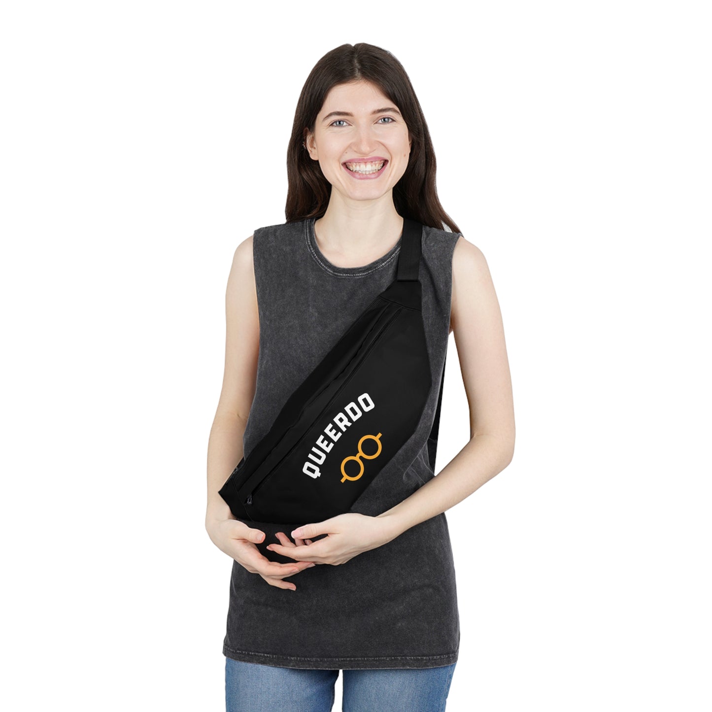 Queerdo Fanny Pack — Large Pride Waist Bag with Glasses Graphic