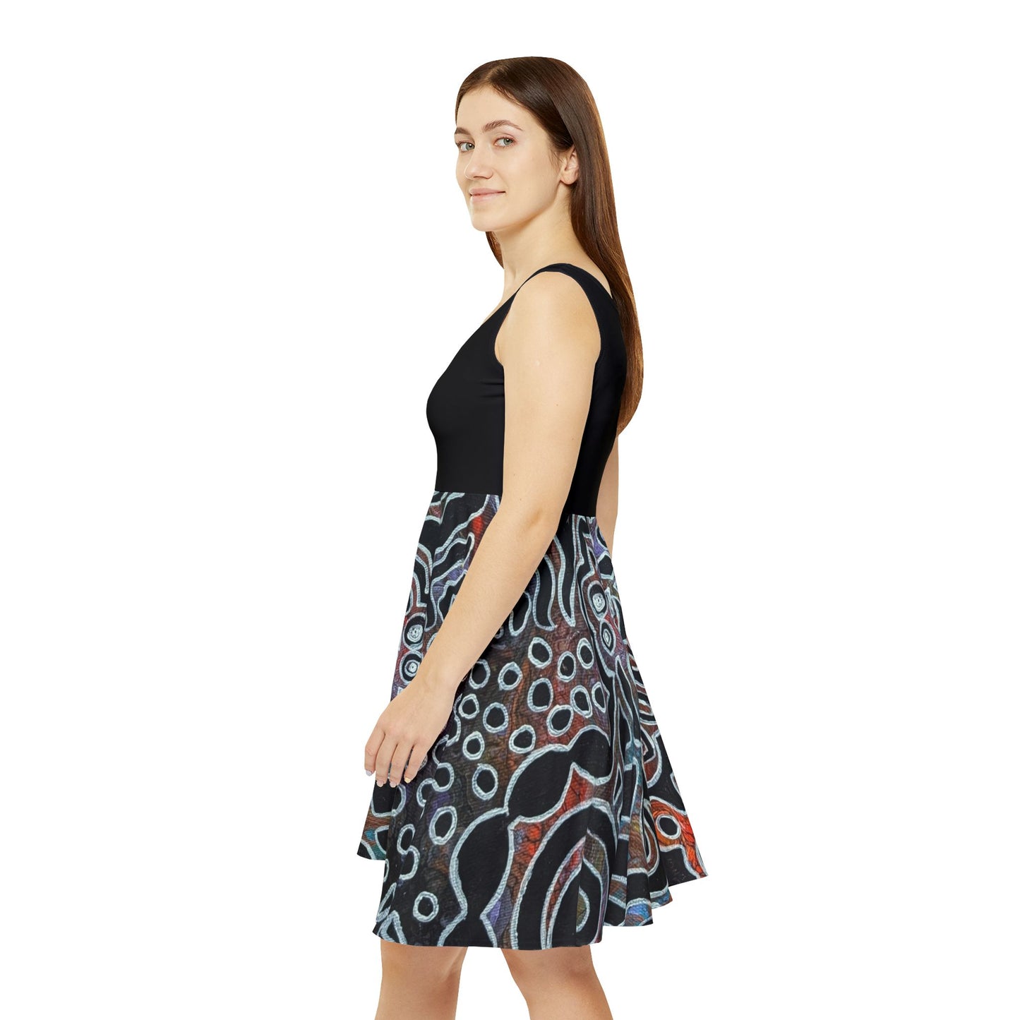 Abstract Tribal Skater Dress — Delores© by Brandy Young -  Colorful Boho Art Print