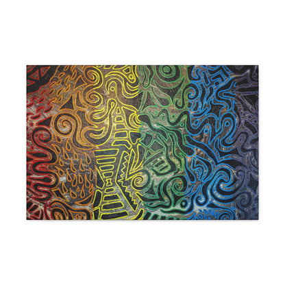 Gabriella© by Brandy Young - Abstract Rainbow Doodle Matte Canvas Wall Art — Stretched 1.25"