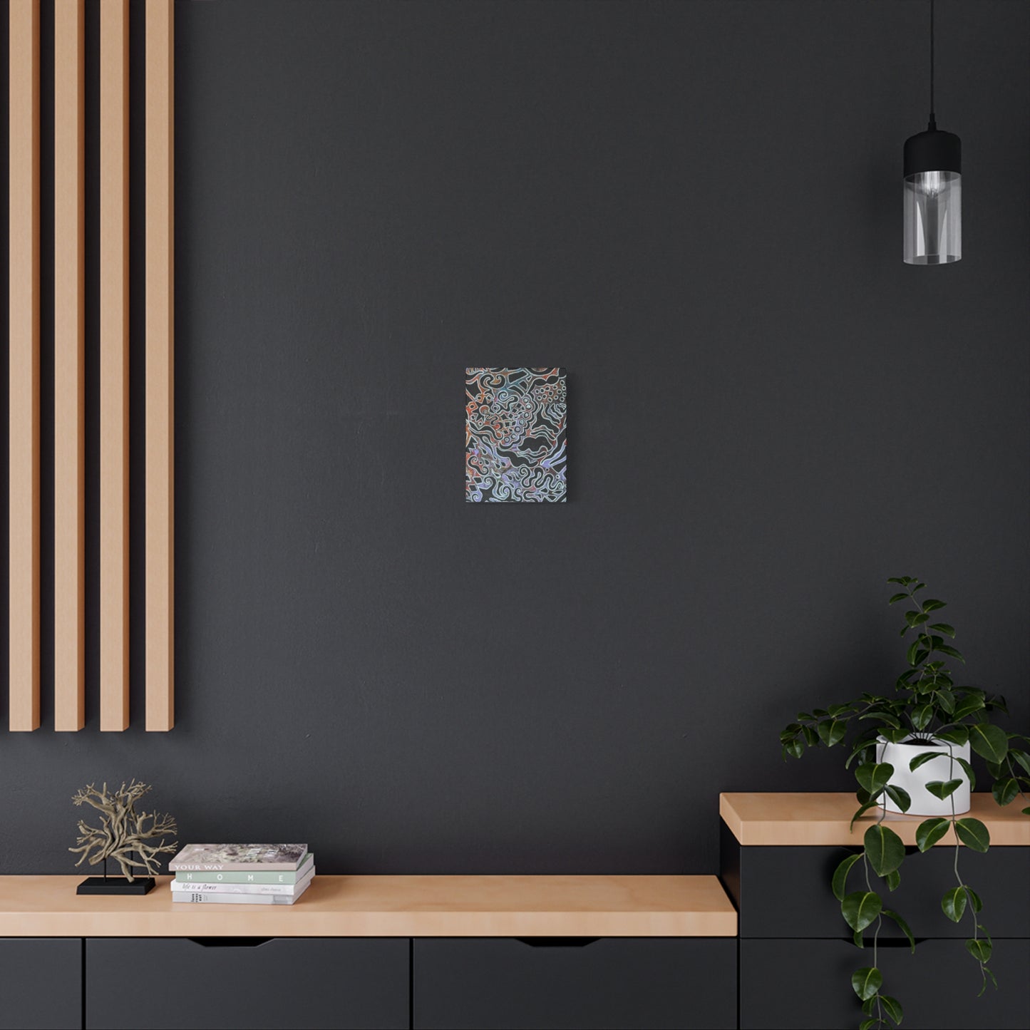 Delores© by Brandy Young - Abstract Black Pour Canvas Art — Stretched Matte Wall Decor