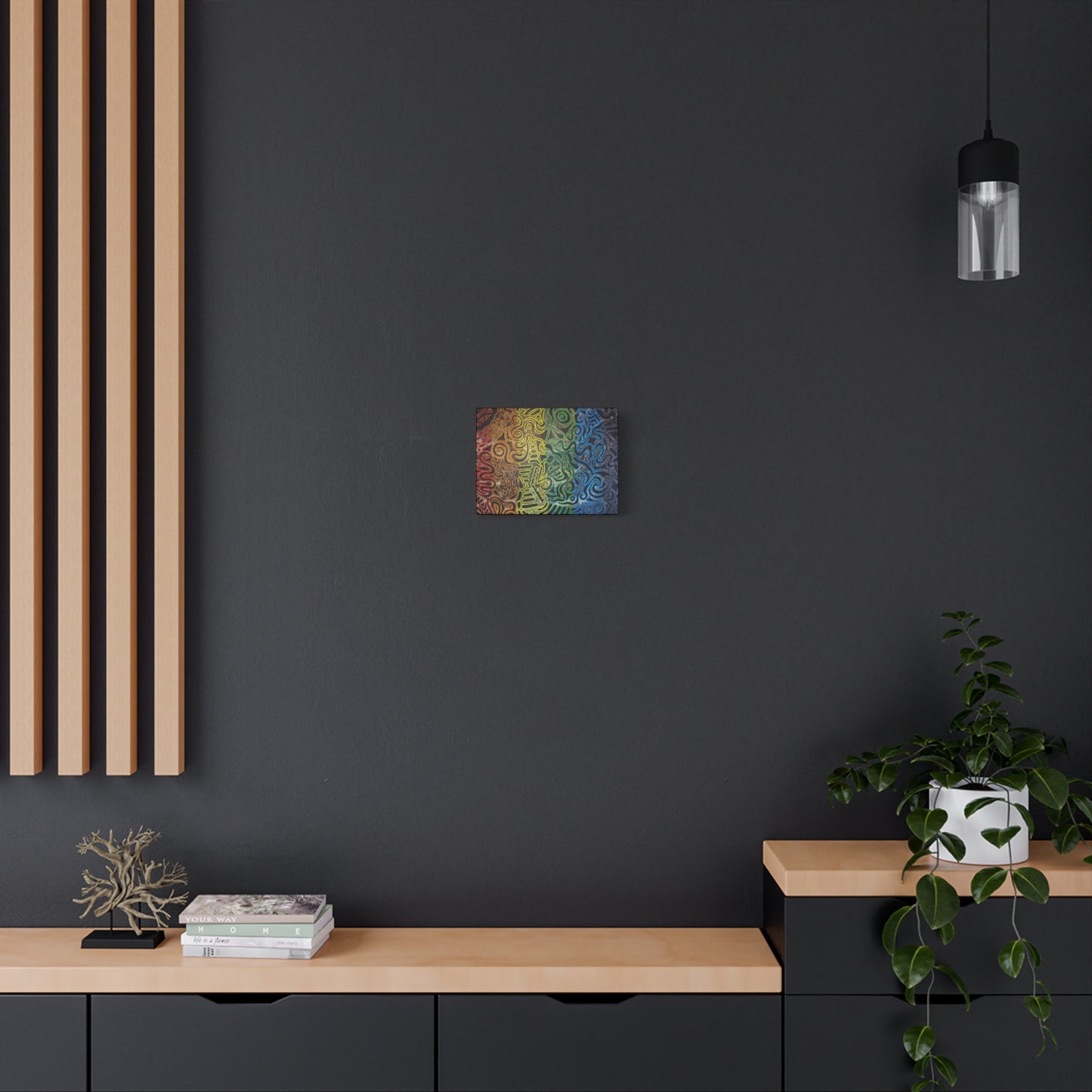 Gabriella© by Brandy Young - Abstract Rainbow Doodle Matte Canvas Wall Art — Stretched 1.25"