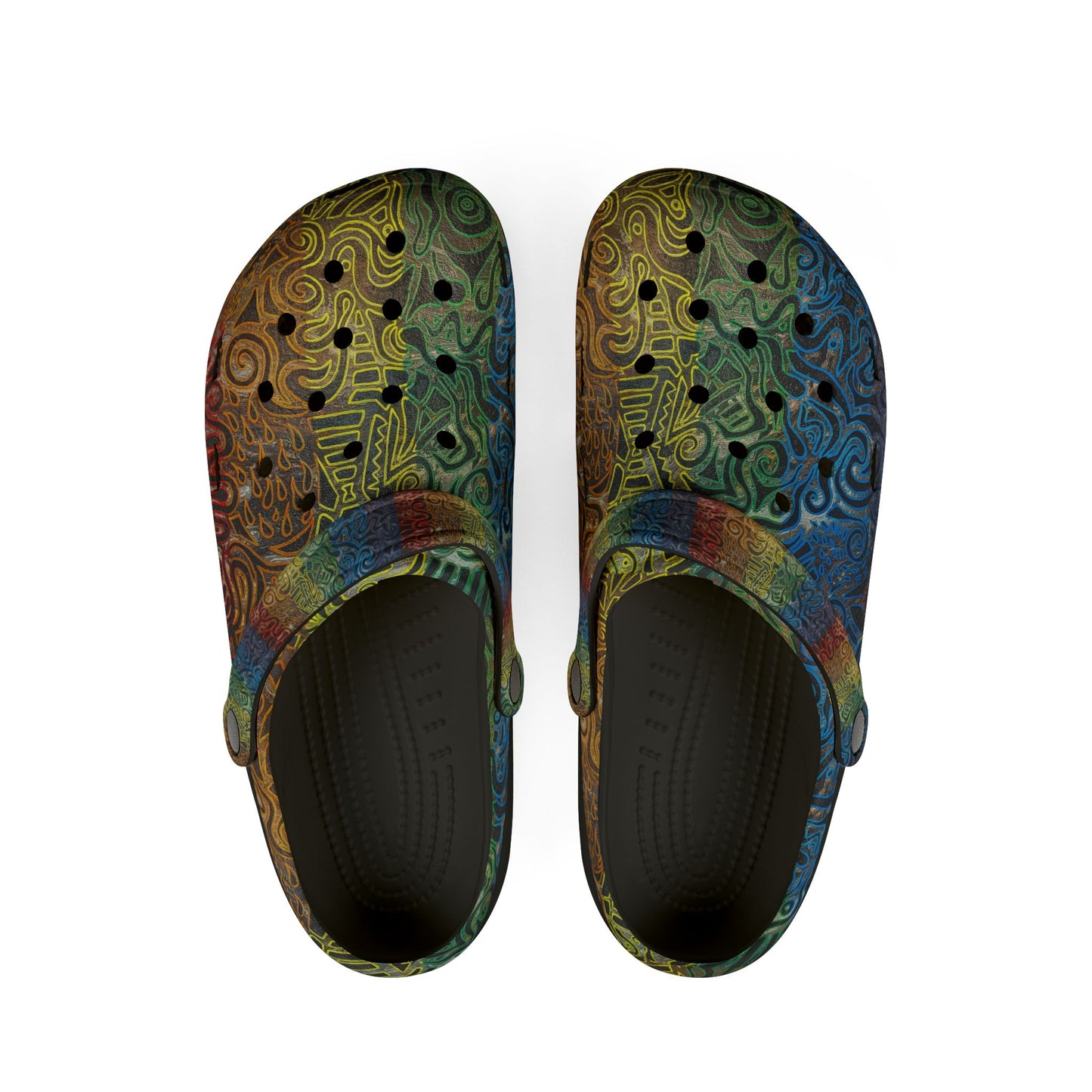 Rainbow Tribal Pattern Clogs