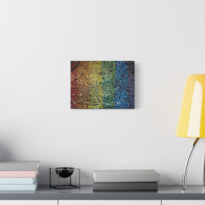 Gabriella© by Brandy Young - Abstract Rainbow Doodle Matte Canvas Wall Art — Stretched 1.25"