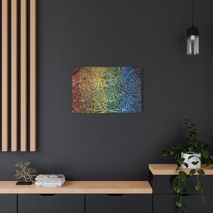 Gabriella© by Brandy Young - Abstract Rainbow Doodle Matte Canvas Wall Art — Stretched 1.25"