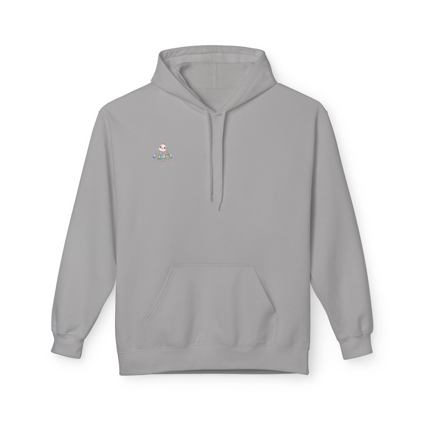 Cute Baby Sloth Hoodie with Colorful Toy Chest Graphic — Cozy Casual Pullover