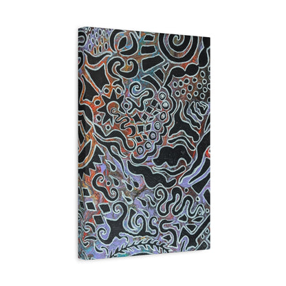 Delores© by Brandy Young - Abstract Black Pour Canvas Art — Stretched Matte Wall Decor